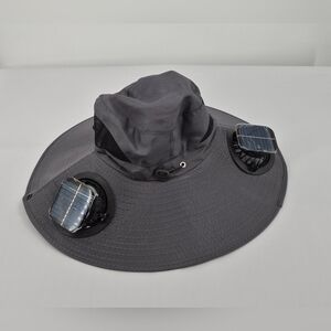 Wide Brim Men's Solar Cooling Hat in Gray